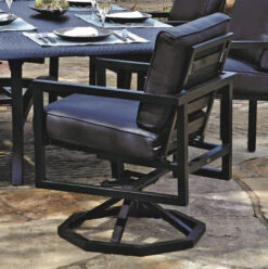 Woodard Salona Swivel Rocking Dining Arm Chair