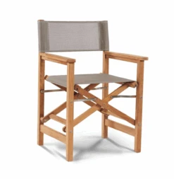 HiTeak Directors Chair - Available To Ship In Aug -Patio Furniture Store taupe HLAC464 4 89687.1666813614