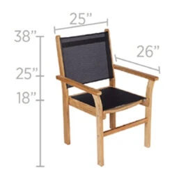 Royal Teak Captiva Sling Stacking Chair 8 Royal Teak Captiva Sling Stacking Chair -Patio Furniture Store teak captiva sling stacking chair 74 17376.1646962941