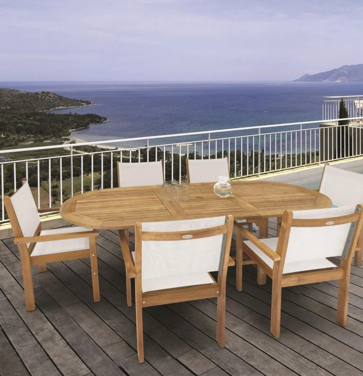 Royal Teak Captiva Sling Stacking Chair 4 Royal Teak Captiva Sling Stacking Chair - Image 4