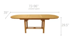 Royal Teak Oval Expansion Tables - 3 Sizes -Patio Furniture Store teak oval expansion tables 3 sizes 107 73273.1646939553