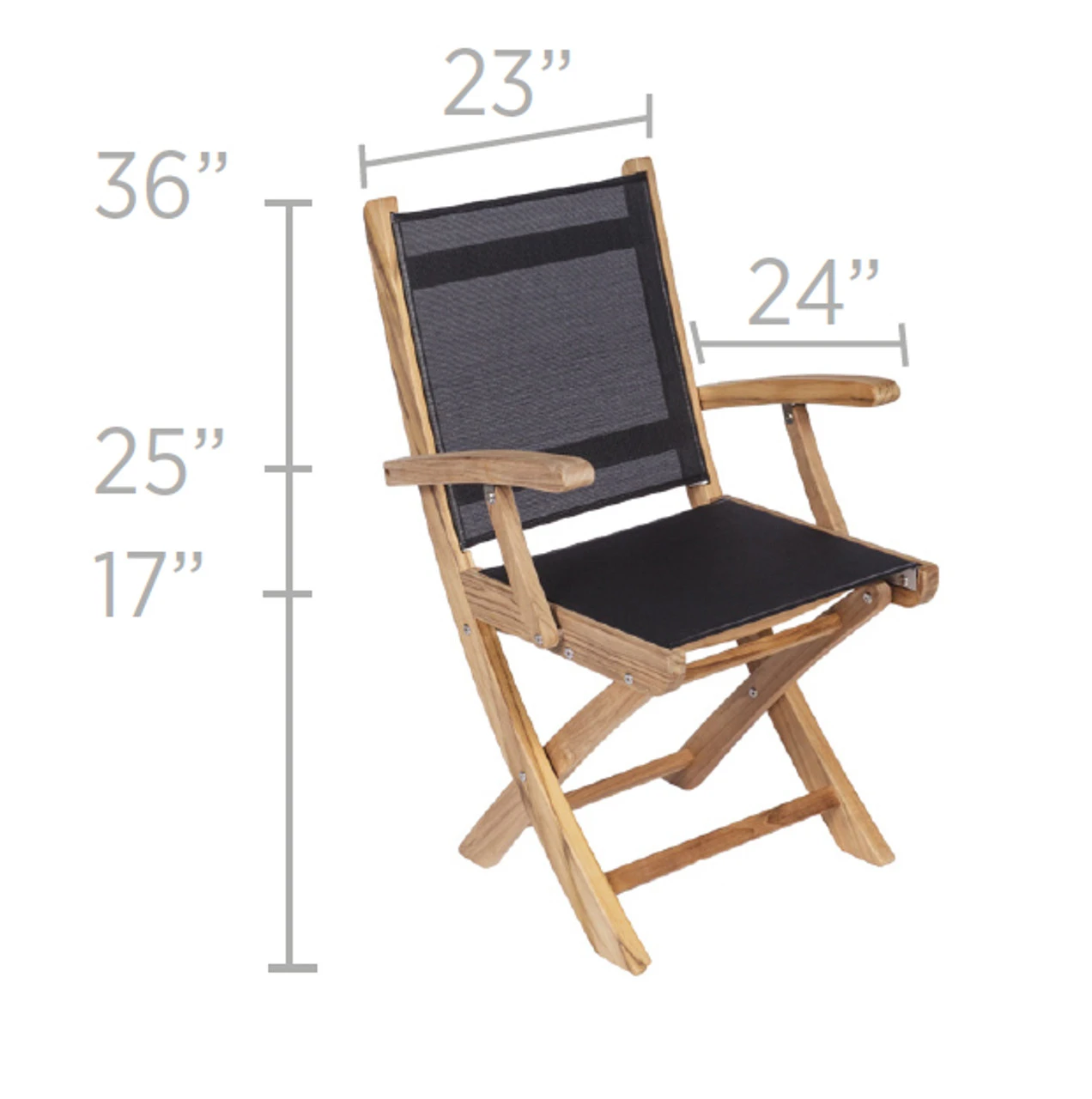 Royal Teak Sailmate Folding Arm Chair 2 Royal Teak Sailmate Folding Arm Chair - Image 2