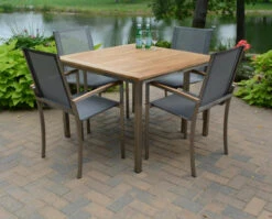 Three Birds 40" Square Avanti Table And 4 Chairs Dining Set -Patio Furniture Store three birds 40 square avanti table and 4 chairs dining set 32 72093.1646965913