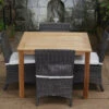 Three Birds 42" Square Newport Table With 4 Bella Chairs Set
