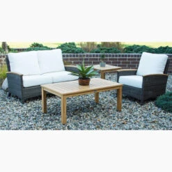 Three Birds Bella Wicker Loveseat Seating Group -Patio Furniture Store three birds bella wicker loveseat seating group 73 25604.1646965924