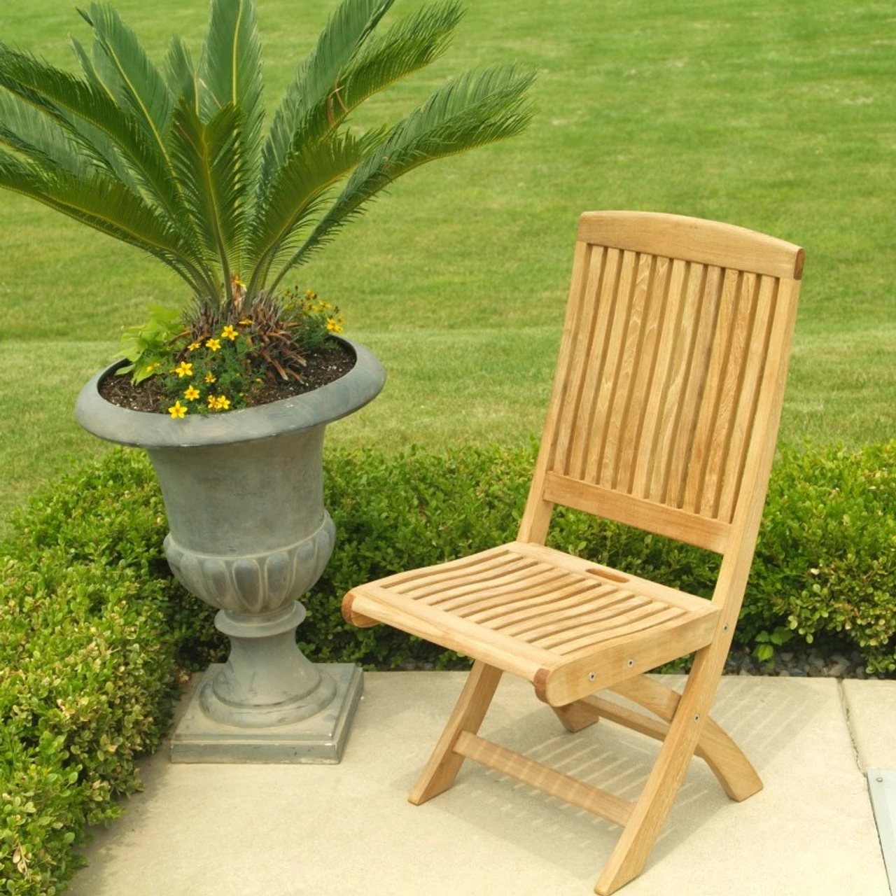 Three Birds Braxton Teak Folding Side Chair 2 Three Birds Braxton Teak Folding Side Chair - Image 2