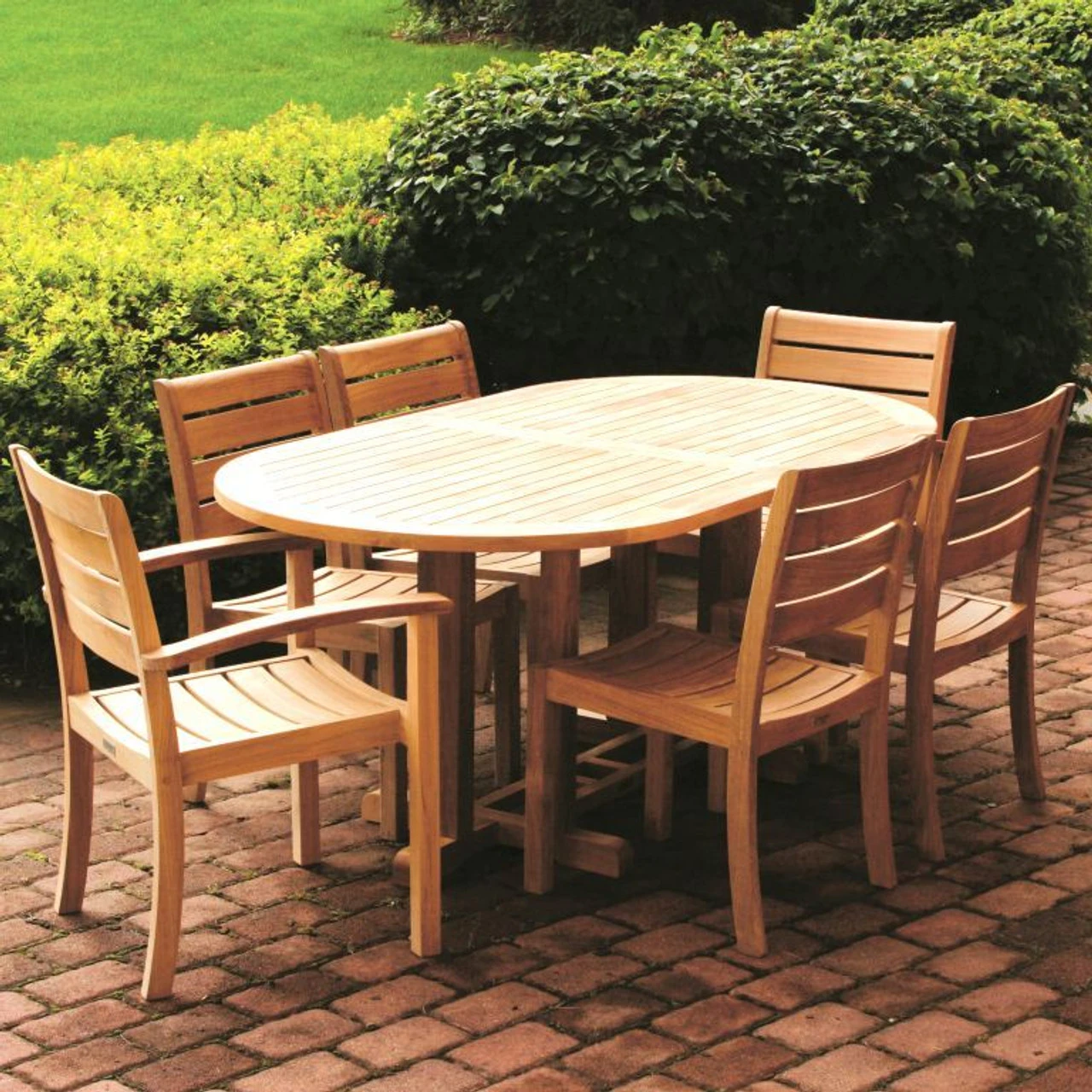 Three Birds Camden 7-Piece Teak Dining Set 3 Three Birds Camden 7-Piece Teak Dining Set - Image 3