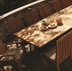 Three Birds Chelsea Teak 80" - 115" Rectangle Extension Table