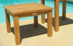 Three Birds Newport Teak Low 20" Square Side Table -Patio Furniture Store three birds newport teak low 20 square side table 64 36518.1646965845