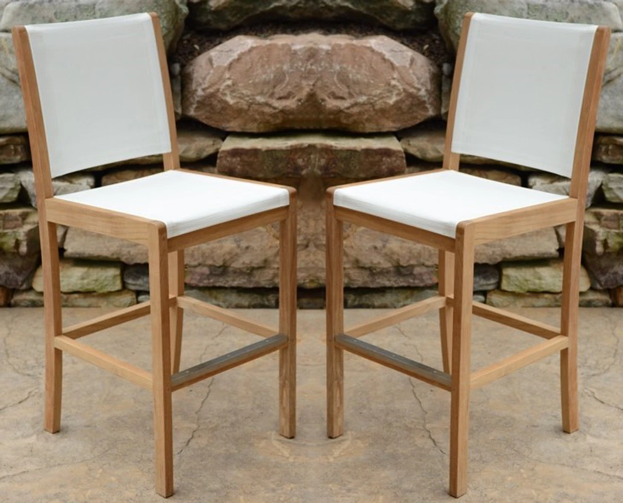 Three Birds Riviera Sling Bar Chair - Set Of 2 5 Three Birds Riviera Sling Bar Chair - Set Of 2 - Image 5