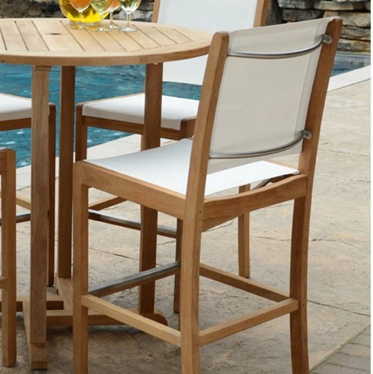 Three Birds Riviera Sling Bar Chair - Set Of 2 3 Three Birds Riviera Sling Bar Chair - Set Of 2 - Image 3