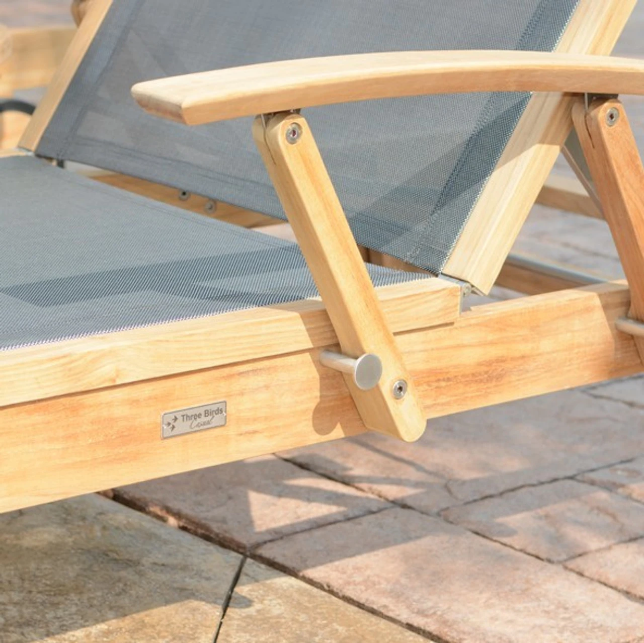 Three Birds Riviera Teak Lounger 7 Three Birds Riviera Teak Lounger - Image 7