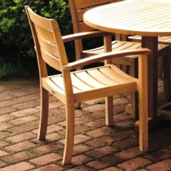 Three Birds Sedona Teak Stacking Armchair - Set Of 2