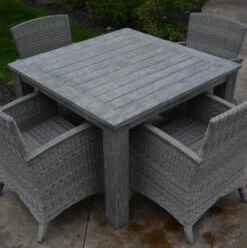 Three Birds Shelburne Teak 44" Square Dining Table