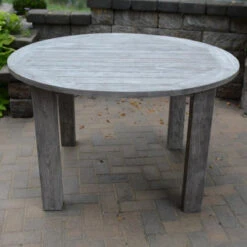 Three Birds Shelburne Teak 50" Round Dining Table -Patio Furniture Store three birds shelburne teak 50 round dining table 36 95792.1646966134