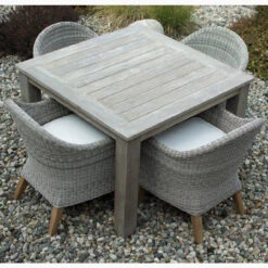 Three Birds Shelburne Teak & Viena Wicker 4 Seat Dining Set 7 Three Birds Shelburne Teak & Viena Wicker 4 Seat Dining Set -Patio Furniture Store three birds shelburne teak wicker 4 seat dining set 59 30053.1646966253