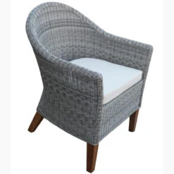 Three Birds Shelburne Teak & Viena Wicker 4 Seat Dining Set