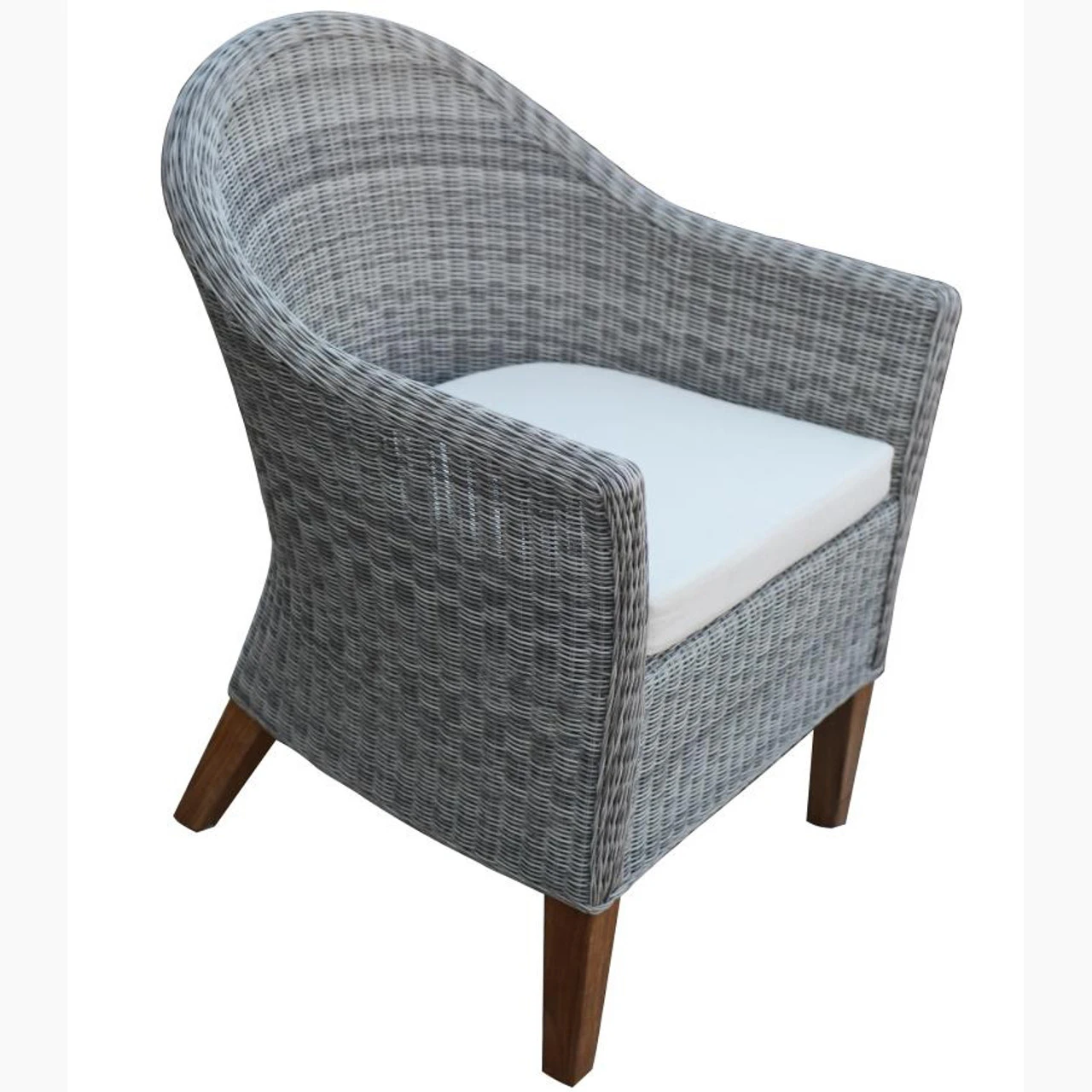 Three Birds Shelburne Teak & Viena Wicker 4 Seat Dining Set 1 Three Birds Shelburne Teak & Viena Wicker 4 Seat Dining Set