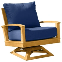 Three Birds St. Lucia Teak Swivel Rocker
