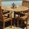 Three Birds Teak 5 Piece Round Monterey Dining Set
