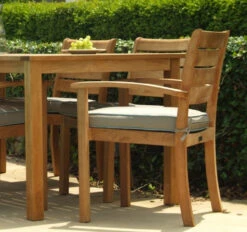 Three Birds Teak 9-Piece Newport Square Table With Sedona Stackable Arm Chairs Dining Set -Patio Furniture Store three birds teak 9 piece newport square table with sedona stackable arm chairs dining set 52 10784.1646961926