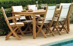 Three Birds Teak Riviera 7 Piece Rectangular Dining Set