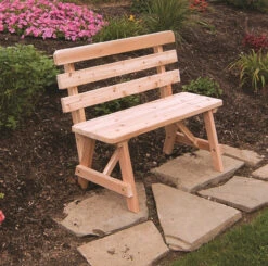 Traditional Cedar Backed Bench (2', 3', 4', 5', 6', Or 8')