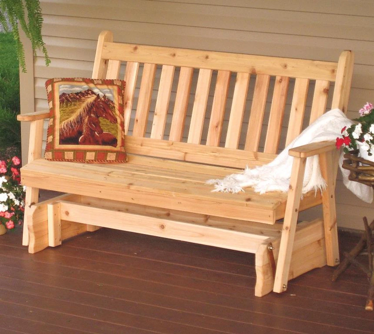 Traditional Cedar English Glider (4', 5' Or 6') 1 Traditional Cedar English Glider (4', 5' Or 6')