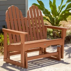 TREX® Cape Cod Adirondack 4' Glider -Patio Furniture Store trex cape cod adirondack 4 glider 45 32597.1646939629