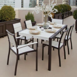 TREX® Surf City 6 Seat Dining Set - Currently Unavailable -Patio Furniture Store trex surf city 6 seat dining set 68 40563.1646940000