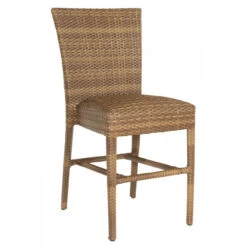 Whitecraft By Woodard All -Weather Wicker Padded Seat Counter Stool Without Arms