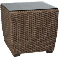 Whitecraft By Woodard Augusta Wicker Woven 24" End Table