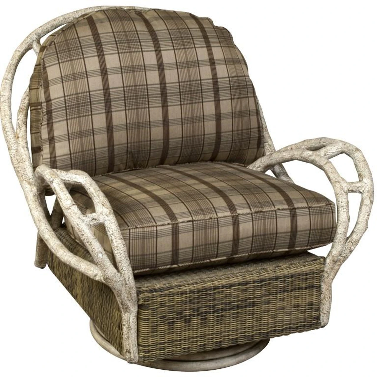 Whitecraft By Woodard River Run Wicker Swivel Lounge 1 Whitecraft By Woodard River Run Wicker Swivel Lounge