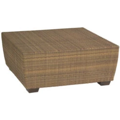 Whitecraft By Woodard Saddleback 42" Wicker Coffee Table