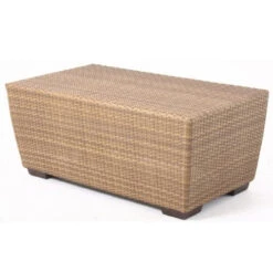 Whitecraft By Woodard Saddleback 42" Wicker Rectangular Coffee Table
