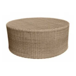 Whitecraft By Woodard Saddleback 36" Wicker Round Coffee Table -Patio Furniture Store whitecraft by woodard saddleback wicker round coffee table 61 89089.1646967127