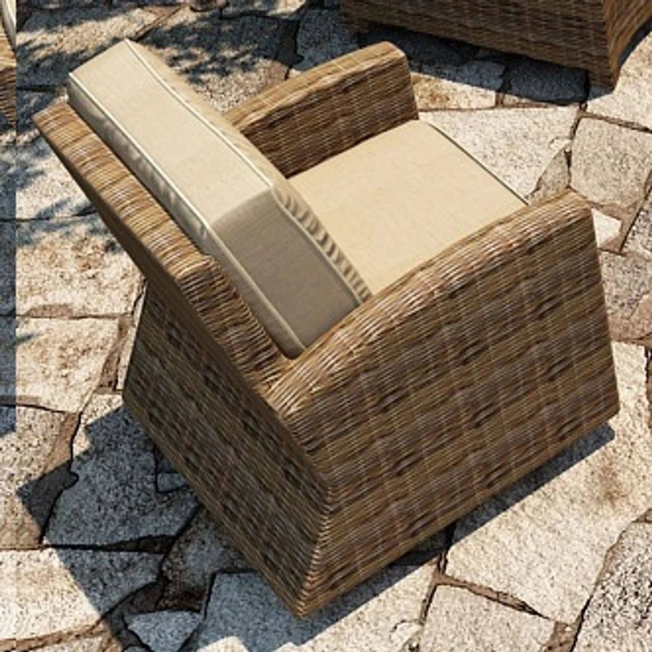 Wicker Forever Patio Cypress Swivel Glider Club Chair 3 Wicker Forever Patio Cypress Swivel Glider Club Chair - Image 3