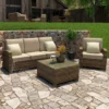 Wicker Forever Patio 3 Pc Cypress Sofa Seating Set
