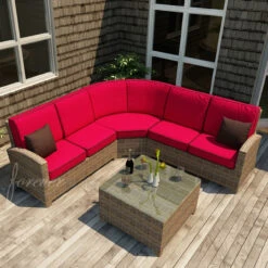 Wicker Forever Patio 4 Pc Cypress Deep Seating Sectional Set -Patio Furniture Store wicker forever patio 4 pc cypress deep seating sectional flagship ruby 13 57603.1646936526
