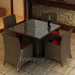 Forever Patio 5 Pc Universal Wicker 48" Square Dining Set