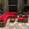 Wicker Forever Patio 7 Pc Cypress Deep Seating Sectional Set