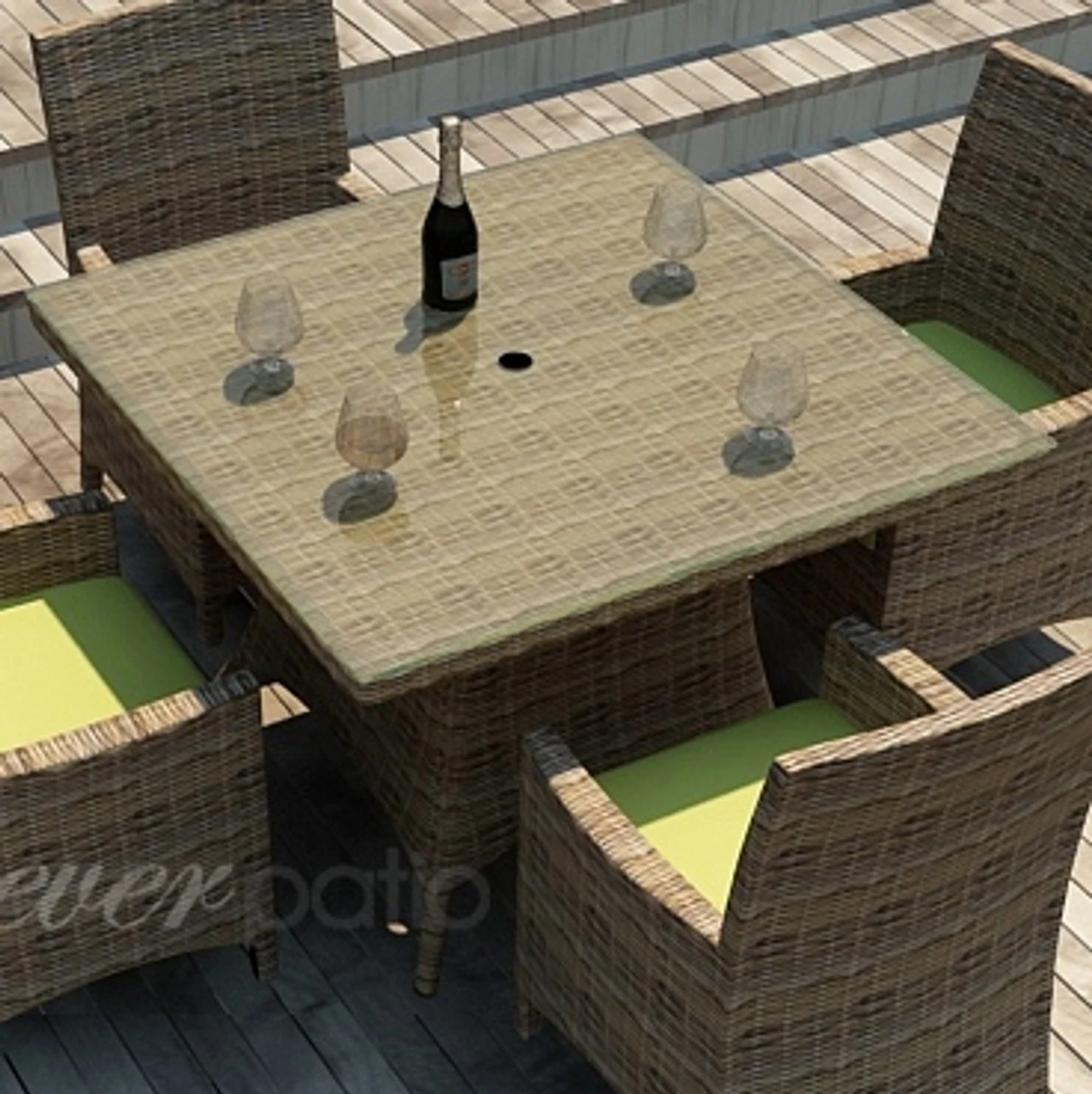 Forever Patio Universal Wicker 48" Square Dining Table 2 Forever Patio Universal Wicker 48" Square Dining Table - Image 2