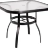 Woodard Aluminum Deluxe Obscure Glass Top Square Umbrella Dining Table - Multiple Sizes