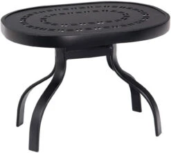 Woodard Aluminum Deluxe 24" Oval Trellis Side Table