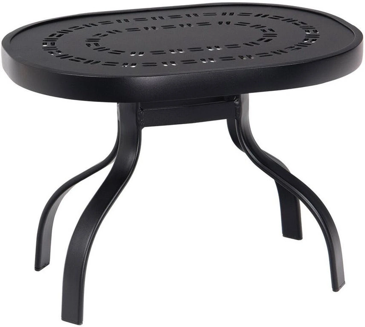 Woodard Aluminum Deluxe 24" Oval Trellis Side Table 1 Woodard Aluminum Deluxe 24" Oval Trellis Side Table