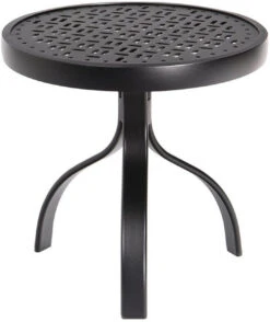 Woodard Aluminum Deluxe 18" Round Lattice Side Table