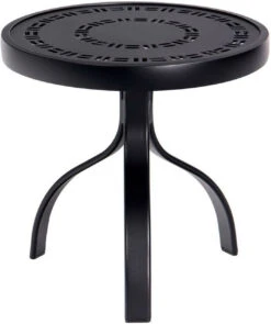 Woodard Aluminum Deluxe 18" Round Trellis Side Table