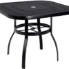 Woodard Aluminum Deluxe Trellis Top 36" Square Umbrella Dining Table