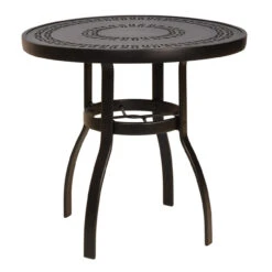 Woodard Aluminum Deluxe 30" Round Trellis Top Bistro Table
