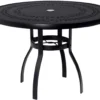 Woodard Aluminum Deluxe Trellis Top Round Umbrella Dining Table - Multiple Sizes